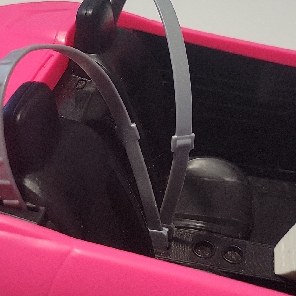 Barbie Bright Pink Convertible Toy Car - Stylish Play Vehicle - Picture 9 of 14